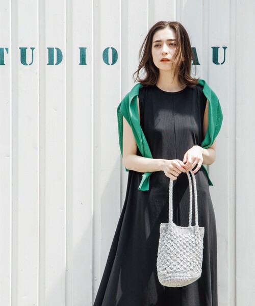 OPAQUE.CLIP（オペークドットクリップ）の「◆Aラインカットソーワンピース【WEB限定カラー・サイズ】（ワンピース・レディース・ブラック/ブラウン系その他/ホワイト系その他6/黄緑系・40/38/42/36）」の12枚目の写真