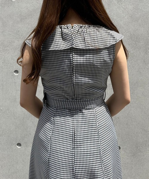 TITTY&CO.(ティティーアンドコー)の「【TITTY&CO.】ヘムスピンドルミディワンピース(ワンピース・レディース・インディゴブルー/マルチ・SMALL/MEDIUM)」の16枚目の写真