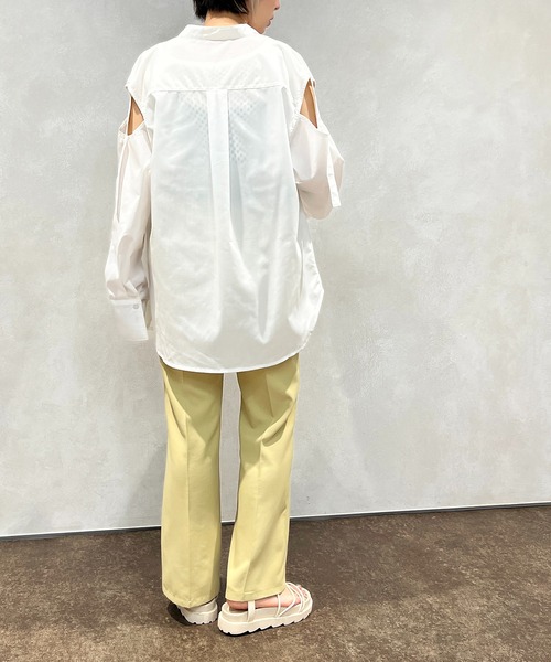 apres jour mignon(アプレジュールミニョン)の「肩開きシャツ【ZOZOTOWN限定アイテム】(シャツ/ブラウス・レディース・ブラック/ネイビー/オフホワイト/ピンク・X-LARGE/フリー)」の15枚目の写真