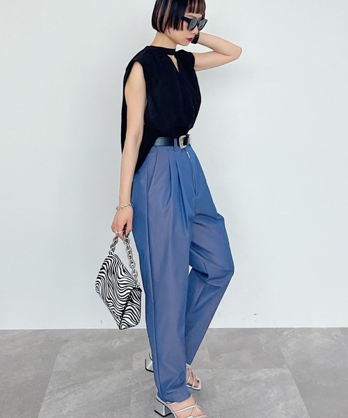 PAGEBOY（ページボーイ）の「CORE / シャイニーコクーンスラックス（スラックス・レディース・グレー系その他/ブルー系その他・SMALL/MEDIUM）」の5枚目の写真