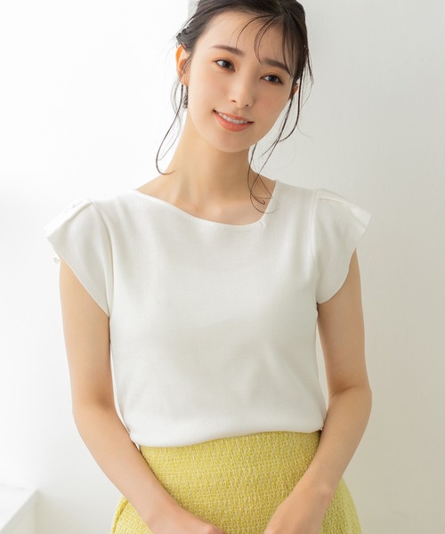 fifth(フィフス)の「【スタッフレコメンド】イレギュラーネックプルオーバー(ニット/セーター・レディース・ホワイト/モカ/ブラック/グリーン/ブルー系その他/ピンク・M)」の2枚目の写真
