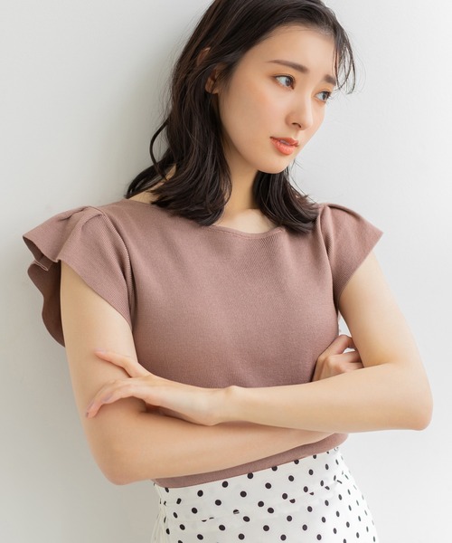 fifth(フィフス)の「【スタッフレコメンド】イレギュラーネックプルオーバー(ニット/セーター・レディース・ホワイト/モカ/ブラック/グリーン/ブルー系その他/ピンク・M)」の4枚目の写真