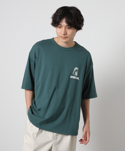 JOURNAL STANDARD(ジャーナルスタンダード)の「【DISCUS×JOURNAL STANDARD / ディスカス】別注 カレッジ リバーシブル Tシャツ(Tシャツ/カットソー・メンズ・コバルトブルー/ネイビー/グリーン/ブラック系その他・LARGE/MEDIUM)」の2枚目の写真