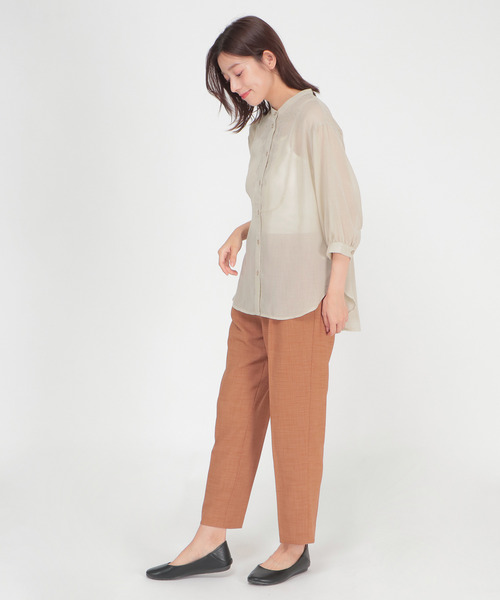 LBC（エルビーシー）の「シアー刺繍シャツ（シャツ/ブラウス・レディース・ブラック/ダークグリーン/ベージュ・M/L）」の10枚目の写真