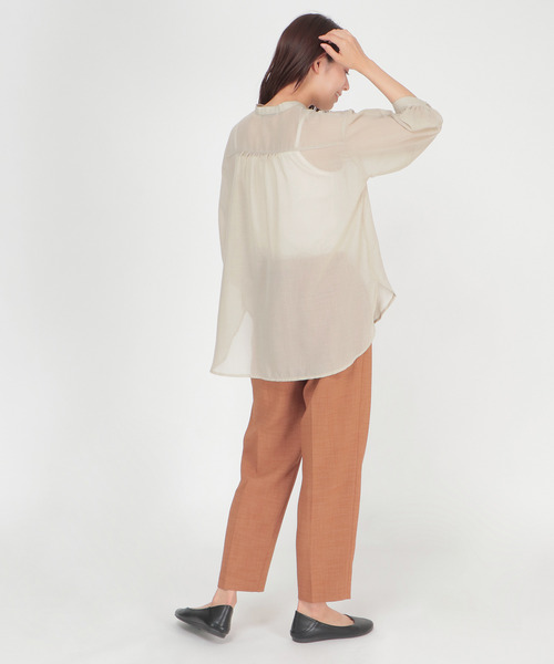 LBC（エルビーシー）の「シアー刺繍シャツ（シャツ/ブラウス・レディース・ブラック/ダークグリーン/ベージュ・M/L）」の11枚目の写真