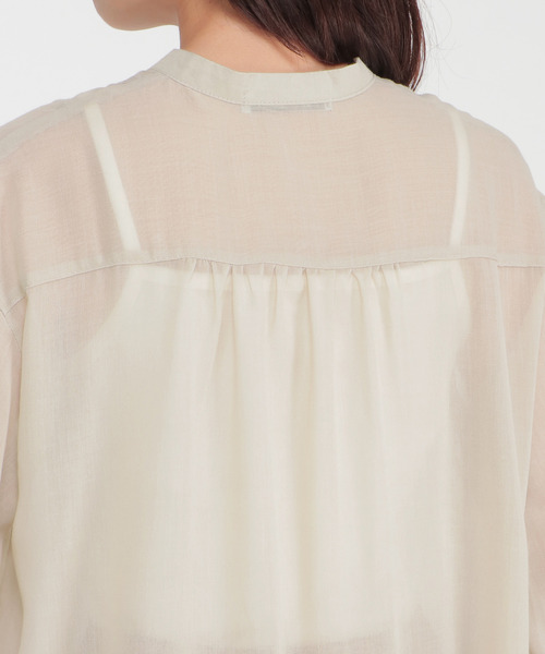 LBC（エルビーシー）の「シアー刺繍シャツ（シャツ/ブラウス・レディース・ブラック/ダークグリーン/ベージュ・M/L）」の15枚目の写真