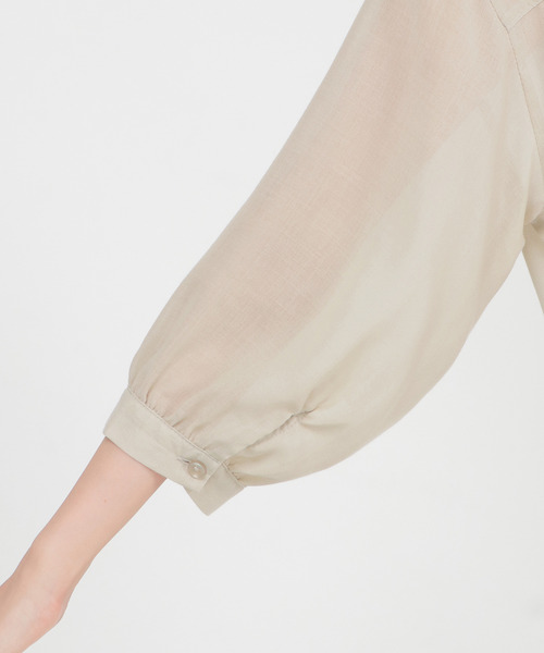 LBC（エルビーシー）の「シアー刺繍シャツ（シャツ/ブラウス・レディース・ブラック/ダークグリーン/ベージュ・M/L）」の16枚目の写真