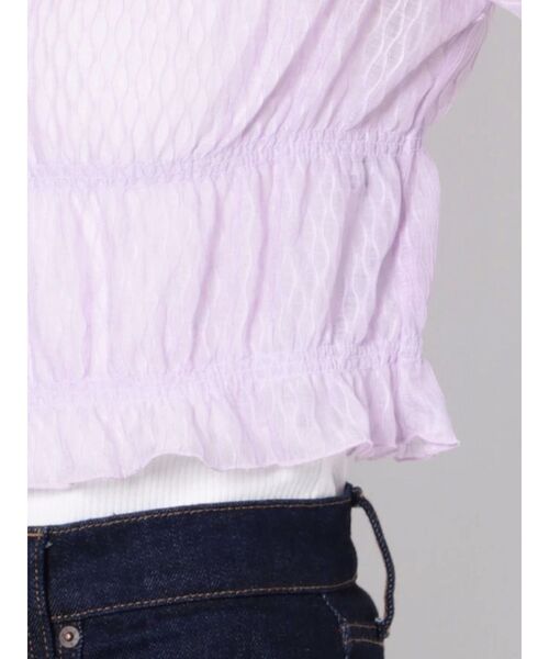 jouetie(ジュエティ)の「シャーリングクロップドブラウス(シャツ/ブラウス・レディース・ブラック/パープル/オフホワイト/イエロー・MEDIUM)」の12枚目の写真