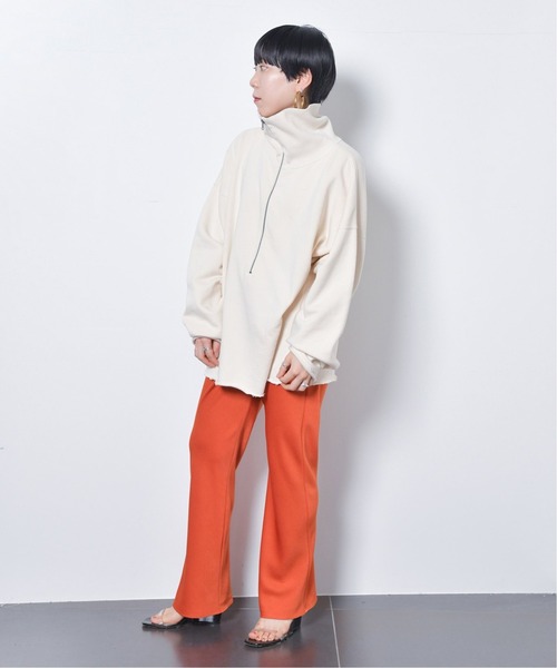 CITYSHOP（シティーショップ）の「ZIP UP スウェット SHIRT：カットソー（Tシャツ/カットソー・レディース・ホワイト/チャコールグレー・FREE）」の17枚目の写真