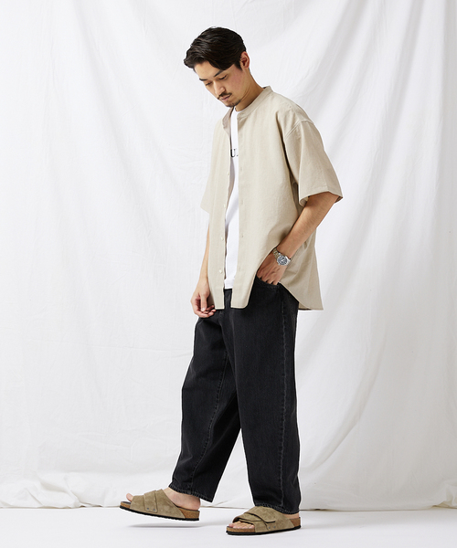 JOURNAL STANDARD(ジャーナルスタンダード)の「BREEZE COOL バンドカラーシャツ(シャツ/ブラウス・メンズ・ブラック/ベージュ/カーキ/タン・SMALL/MEDIUM/LARGE)」の12枚目の写真