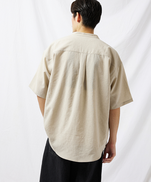 JOURNAL STANDARD(ジャーナルスタンダード)の「BREEZE COOL バンドカラーシャツ(シャツ/ブラウス・メンズ・ブラック/ベージュ/カーキ/タン・SMALL/MEDIUM/LARGE)」の16枚目の写真