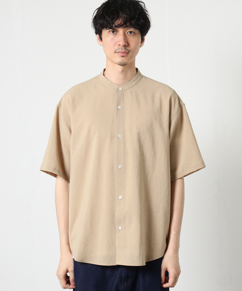 JOURNAL STANDARD(ジャーナルスタンダード)の「BREEZE COOL バンドカラーシャツ(シャツ/ブラウス・メンズ・ブラック/ベージュ/カーキ/タン・SMALL/MEDIUM/LARGE)」の18枚目の写真
