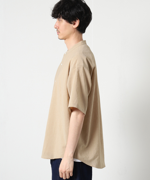 JOURNAL STANDARD(ジャーナルスタンダード)の「BREEZE COOL バンドカラーシャツ(シャツ/ブラウス・メンズ・ブラック/ベージュ/カーキ/タン・SMALL/MEDIUM/LARGE)」の19枚目の写真