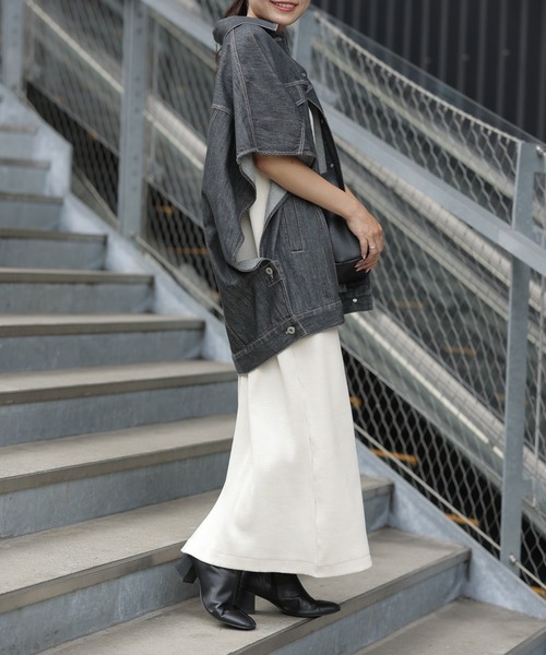 CIAOPANIC TYPY(チャオパニックティピー)の「【TYPYDENIM】ポンチョベスト(ベスト・レディース・ブラック/ネイビー・ONE SIZE)」の12枚目の写真