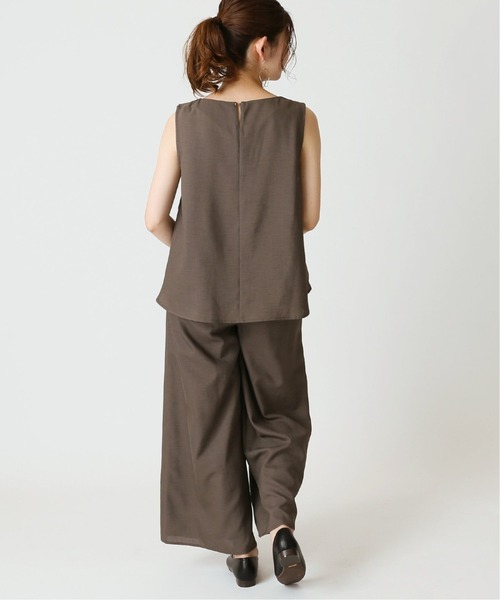B.C STOCK（ベーセーストック）の「《追加》リネンライク オールインワンSET（その他パンツ・レディース・チャコールグレー/ブラウン/モスグリーン・FREE）」の12枚目の写真