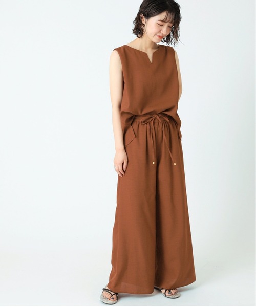 B.C STOCK（ベーセーストック）の「《追加》リネンライク オールインワンSET（その他パンツ・レディース・チャコールグレー/ブラウン/モスグリーン・FREE）」の21枚目の写真