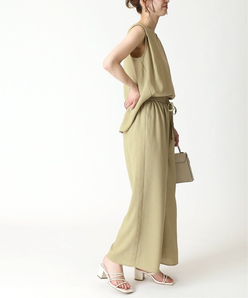 B.C STOCK（ベーセーストック）の「《追加》リネンライク オールインワンSET（その他パンツ・レディース・チャコールグレー/ブラウン/モスグリーン・FREE）」の5枚目の写真