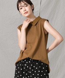 Gready Brilliant（グレディブリリアン）の「異素材カラーノースリーブプルオーバー（Tシャツ/カットソー）」