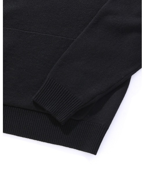 Saturdays NYC(サタデーズ ニューヨークシティ )の「Ditch Boiled Wool Hoodie(ニット/セーター・メンズ・ブラック/オフホワイト・X-SMALL/S/XL/L/M)」の8枚目の写真