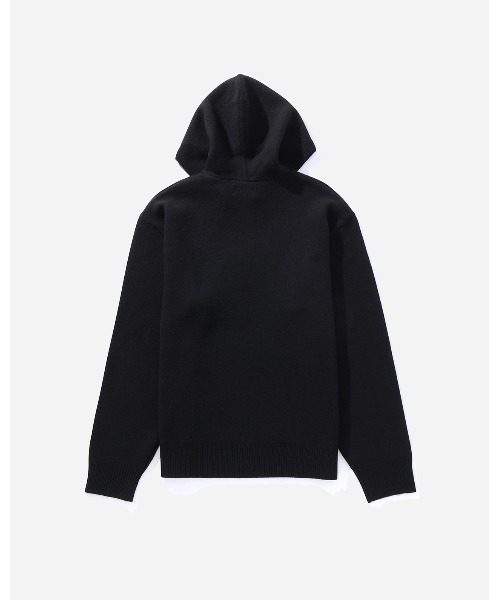 Saturdays NYC(サタデーズ ニューヨークシティ )の「Ditch Boiled Wool Hoodie(ニット/セーター・メンズ・ブラック/オフホワイト・X-SMALL/S/XL/L/M)」の3枚目の写真