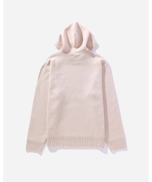 Saturdays NYC(サタデーズ ニューヨークシティ )の「Ditch Boiled Wool Hoodie(ニット/セーター・メンズ・ブラック/オフホワイト・X-SMALL/S/XL/L/M)」の4枚目の写真