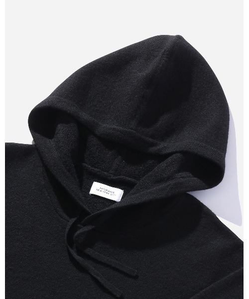 Saturdays NYC(サタデーズ ニューヨークシティ )の「Ditch Boiled Wool Hoodie(ニット/セーター・メンズ・ブラック/オフホワイト・X-SMALL/S/XL/L/M)」の7枚目の写真