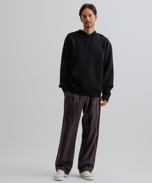 Saturdays NYC(サタデーズ ニューヨークシティ )の「Ditch Boiled Wool Hoodie(ニット/セーター・メンズ・ブラック/オフホワイト・X-SMALL/S/XL/L/M)」の17枚目の写真