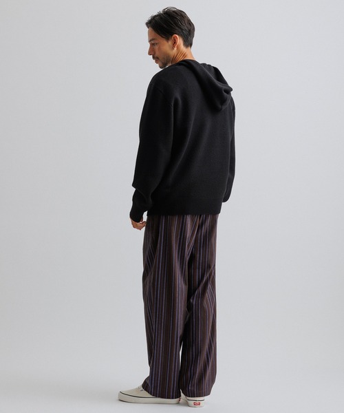 Saturdays NYC(サタデーズ ニューヨークシティ )の「Ditch Boiled Wool Hoodie(ニット/セーター・メンズ・ブラック/オフホワイト・X-SMALL/S/XL/L/M)」の18枚目の写真