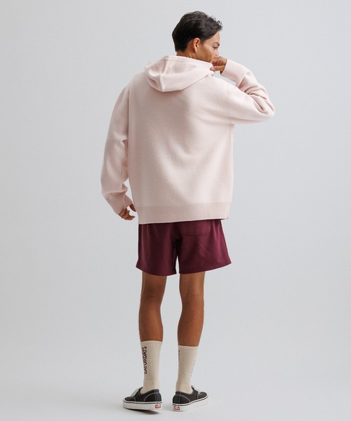 Saturdays NYC(サタデーズ ニューヨークシティ )の「Ditch Boiled Wool Hoodie(ニット/セーター・メンズ・ブラック/オフホワイト・X-SMALL/S/XL/L/M)」の16枚目の写真