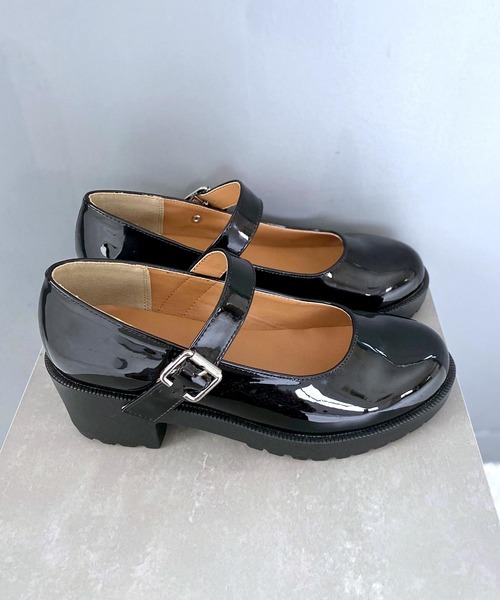 SOROTTO（ソロット）の「軽量厚底 メリージェーン ヒールパンプス◆（パンプス・キッズ・ブラウン/ブラック系その他/ブラック・23.0cm/24.0cm/21.0cm/22.0cm）」の7枚目の写真