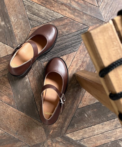 SOROTTO（ソロット）の「軽量厚底 メリージェーン ヒールパンプス◆（パンプス・キッズ・ブラウン/ブラック系その他/ブラック・23.0cm/24.0cm/21.0cm/22.0cm）」の5枚目の写真