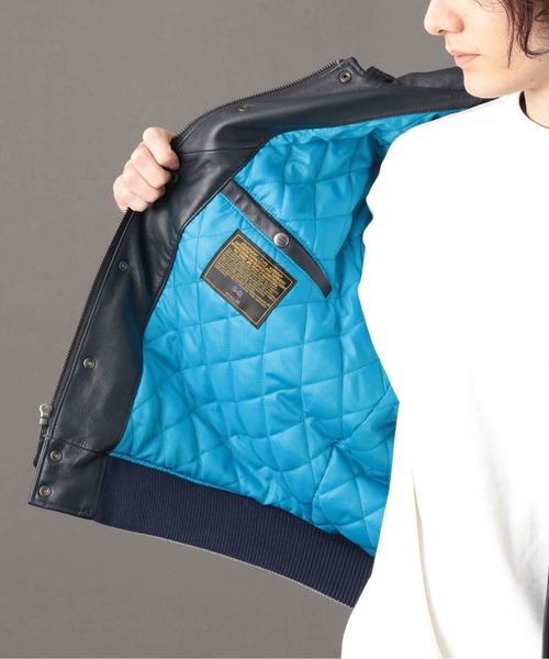 AVIREX（アヴィレックス）の「《REBUILD COLLECTION》ライオン ツートン バーシティ ジャケット / LION 2TONE VARSITY JACKET（スタジャン・メンズ・ネイビー・L/2XL/XL/M）」の17枚目の写真