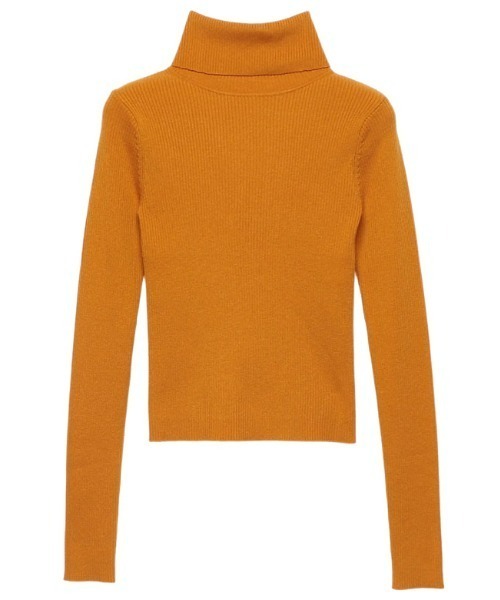 EIMY ISTOIRE（エイミーイストワール）の「タートルネックカラーリブニット（ニット/セーター・レディース・ホワイト/ブラック/ブラウン/ピンク/オレンジ/ブルー/ラベンダー/コーラルピンク/ベージュ/ロイヤルブルー・FREE）」の10枚目の写真