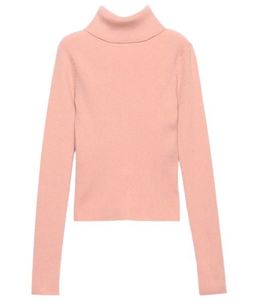 EIMY ISTOIRE（エイミーイストワール）の「タートルネックカラーリブニット（ニット/セーター・レディース・ホワイト/ブラック/ブラウン/ピンク/オレンジ/ブルー/ラベンダー/コーラルピンク/ベージュ/ロイヤルブルー・FREE）」の9枚目の写真