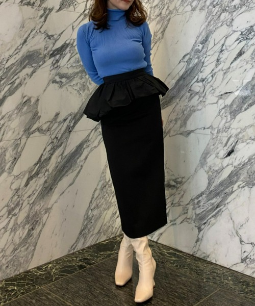 EIMY ISTOIRE（エイミーイストワール）の「タートルネックカラーリブニット（ニット/セーター・レディース・ホワイト/ブラック/ブラウン/ピンク/オレンジ/ブルー/ラベンダー/コーラルピンク/ベージュ/ロイヤルブルー・FREE）」の19枚目の写真