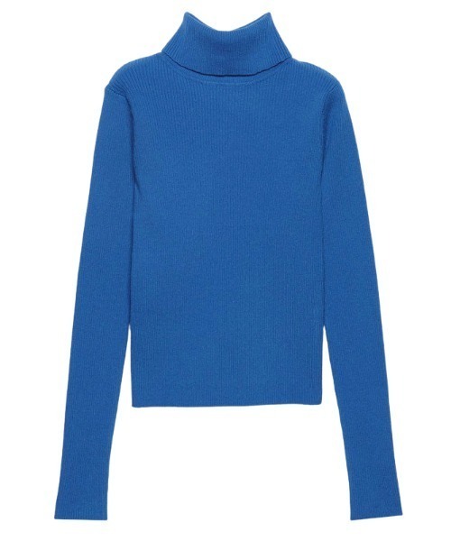 EIMY ISTOIRE（エイミーイストワール）の「タートルネックカラーリブニット（ニット/セーター・レディース・ホワイト/ブラック/ブラウン/ピンク/オレンジ/ブルー/ラベンダー/コーラルピンク/ベージュ/ロイヤルブルー・FREE）」の18枚目の写真