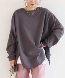 裾変形デザインプルオーバー