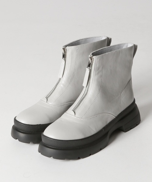 niko and...（ニコアンド）の「オリジナルフロントZIPブーツ（ブーツ・レディース・グレー/ブラック・MEDIUM/LARGE）」の15枚目の写真
