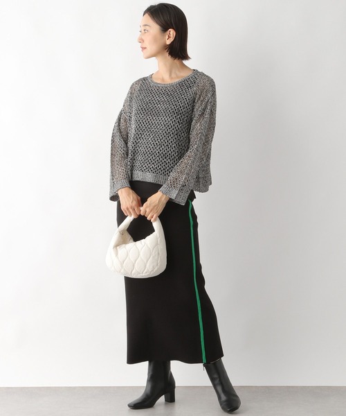 LEPSIM（レプシィム）の「5ゲージ透かしニットインナーセット　164105（ニット/セーター・レディース・レッド/ブラック/グリーン・FREE）」の8枚目の写真