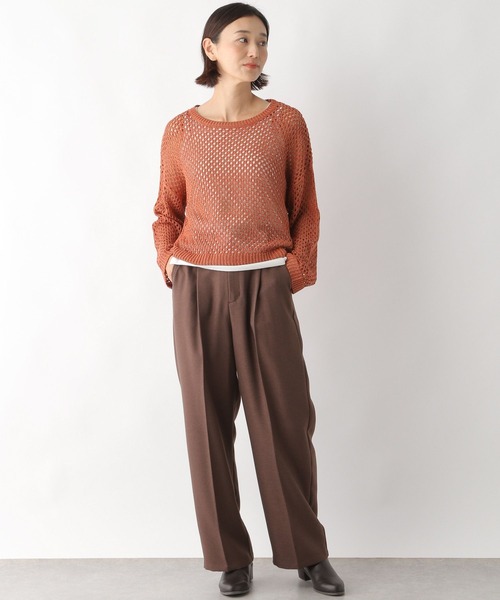 LEPSIM（レプシィム）の「5ゲージ透かしニットインナーセット　164105（ニット/セーター・レディース・レッド/ブラック/グリーン・FREE）」の13枚目の写真