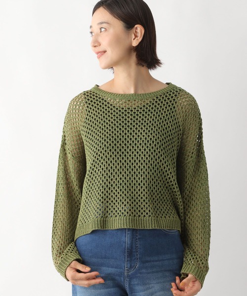 LEPSIM（レプシィム）の「5ゲージ透かしニットインナーセット　164105（ニット/セーター・レディース・レッド/ブラック/グリーン・FREE）」の21枚目の写真