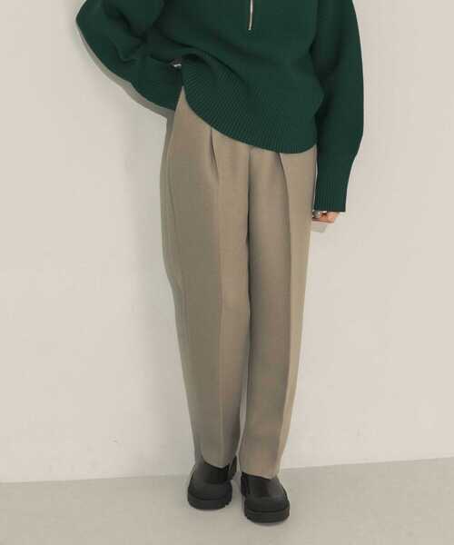 KBF(ケイビーエフ)の「illi ワンタックテーパードスラックス(その他パンツ・レディース・アイボリー/チャコールグレー/モカ・ONE)」の3枚目の写真