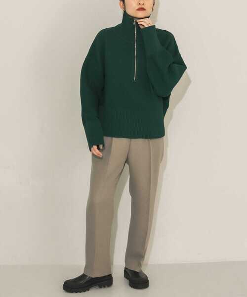 KBF(ケイビーエフ)の「illi ワンタックテーパードスラックス(その他パンツ・レディース・アイボリー/チャコールグレー/モカ・ONE)」の7枚目の写真