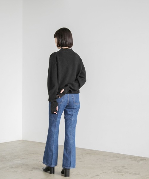 yuw（ユウ）の「リメイクフレアデニムパンツ 168168（デニムパンツ