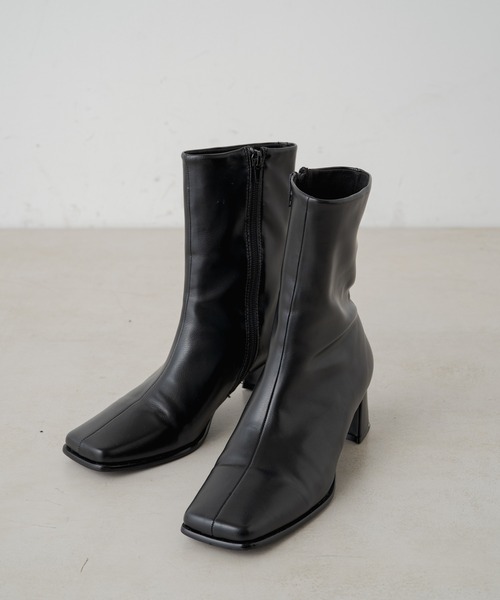 Kastane（カスタネ）の「スクエアミドルブーツ（ブーツ・レディース・ブラック/ブラウン・S/M/L）」の16枚目の写真