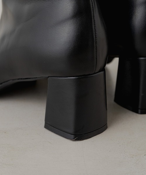 Kastane（カスタネ）の「スクエアミドルブーツ（ブーツ・レディース・ブラック/ブラウン・S/M/L）」の9枚目の写真