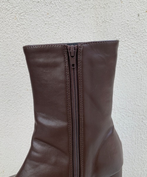 Kastane（カスタネ）の「スクエアミドルブーツ（ブーツ・レディース・ブラック/ブラウン・S/M/L）」の20枚目の写真