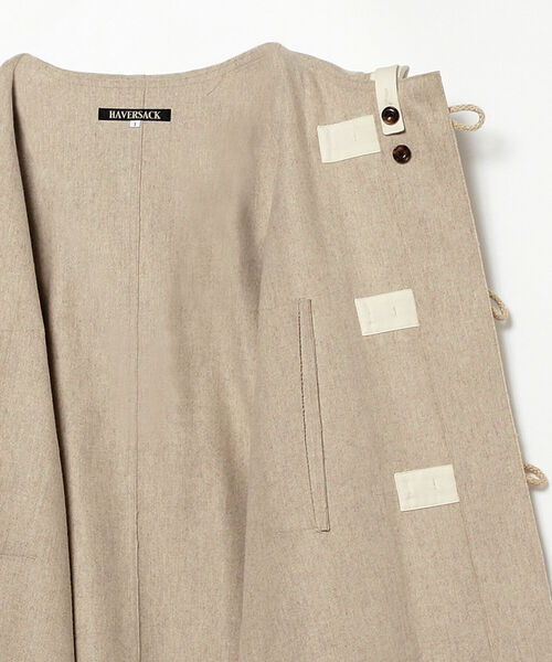 BEAMS BOY（ビームスボーイ）の「HAVERSACK / ヴィンテージ メルトン ダッフルコート（ダッフルコート・レディース・ベージュ・1）」の9枚目の写真