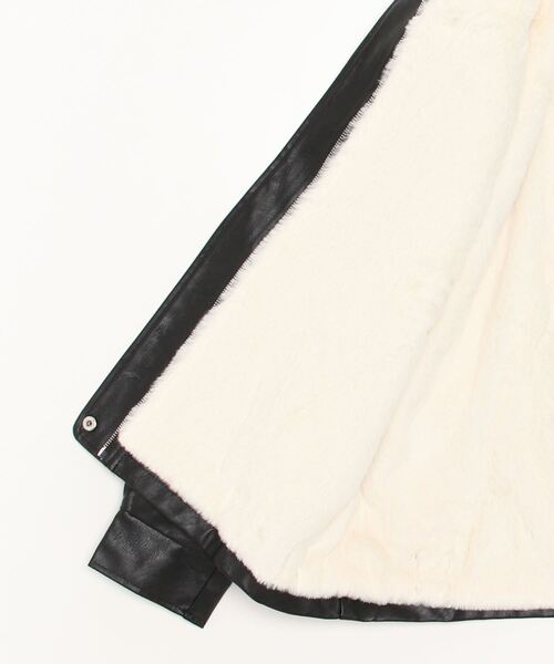 Auntie Rosa（アンティローザ）の「PUレザー ビッグシルエット フェイクファーブルゾン（ブルゾン・レディース・ブラック・MEDIUM）」の9枚目の写真
