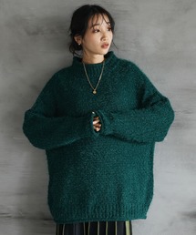 CRAFT STANDARD BOUTIQUE | バスケット編スタンドネックチュニック　◆(ニット/セーター)